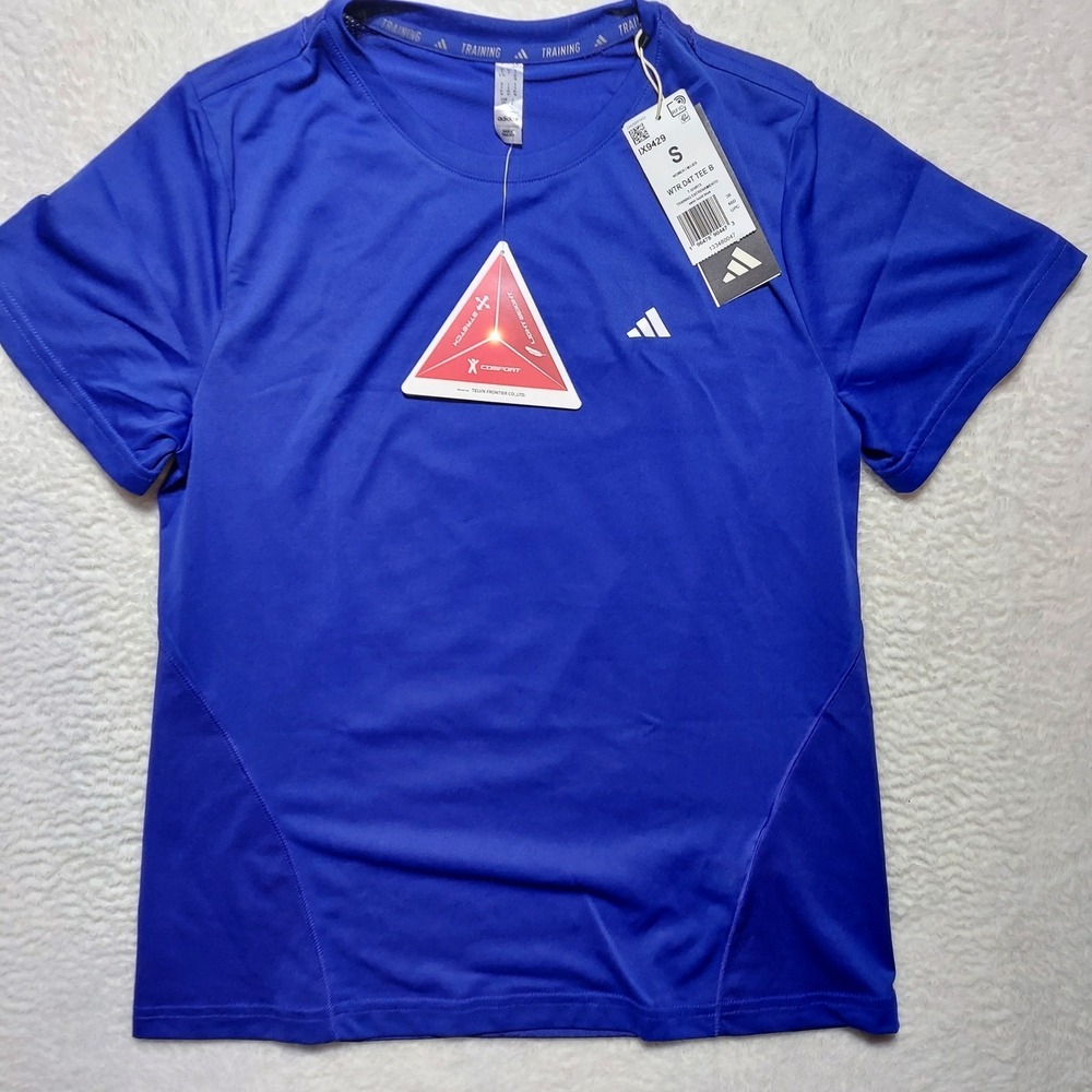 Adidas Training Tee Women S Blue New WTR D4T TEE B IX9429 Stretch Lightweight